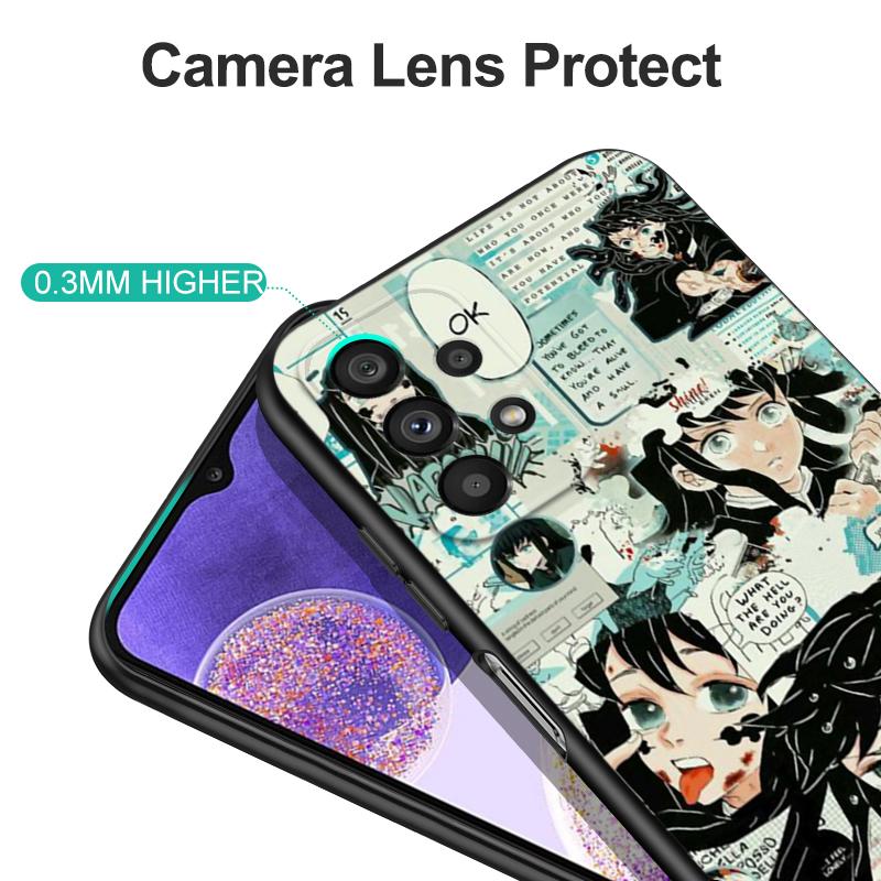 Schwarze TPU-Hülle für Samsung Galaxy S22 S20 S21 FE PLUS ultra+S10 E lite Rückseite Tokitou Muichirou