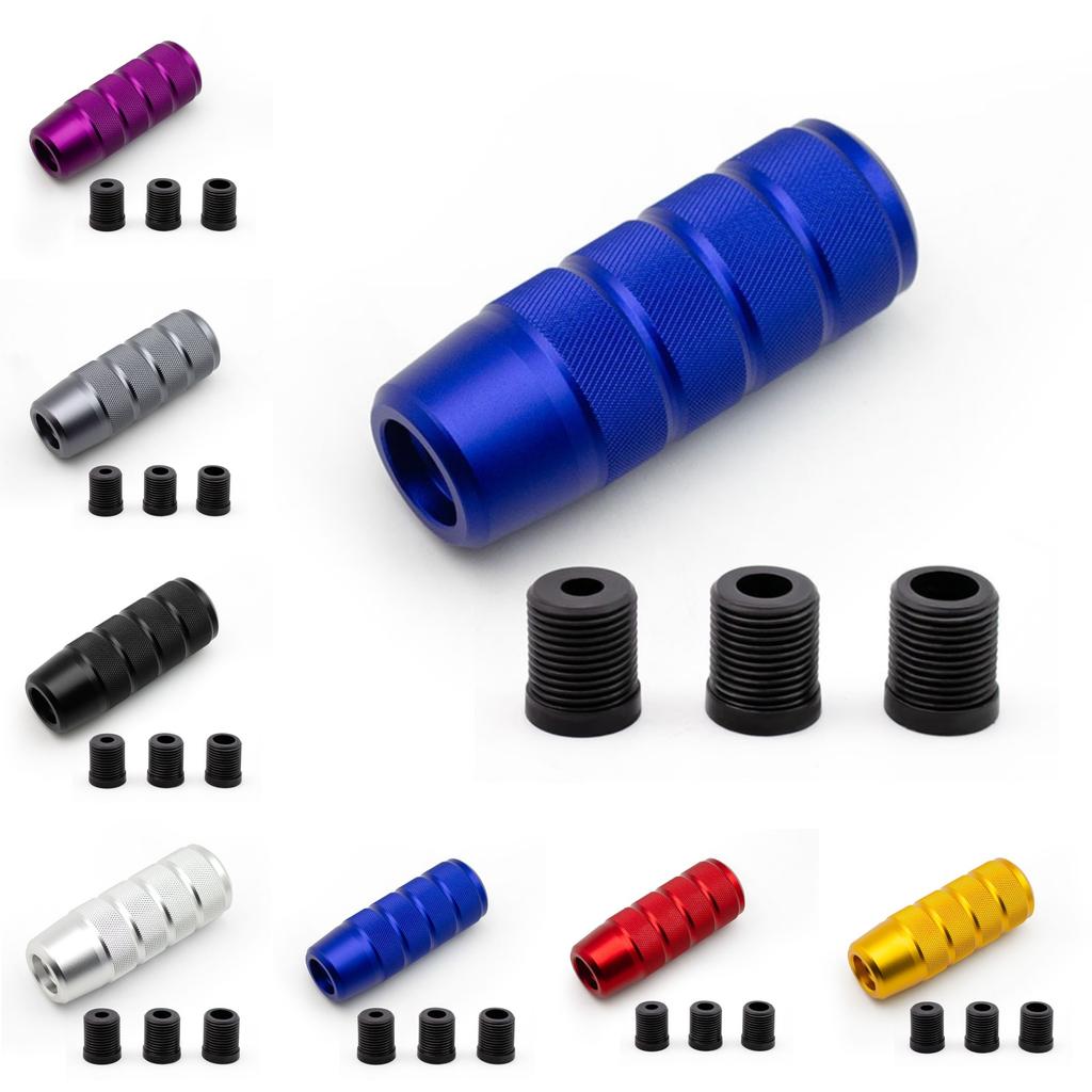 95MM Universal Non- Gear Knob Manual Transmission Aluminum Alloy Racing Car Er Lever Knob with 3 Threaded Adapter