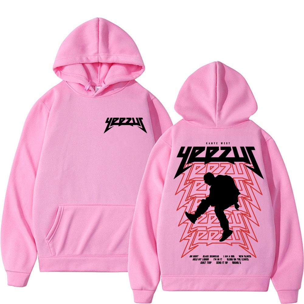 Rapper Kanye West Yeezus Tour Album Merch Hoodie Men Clothing Hip Hop Harajuku Sweatshirt Unisex Casual Fleece Hoohed Streetwear
