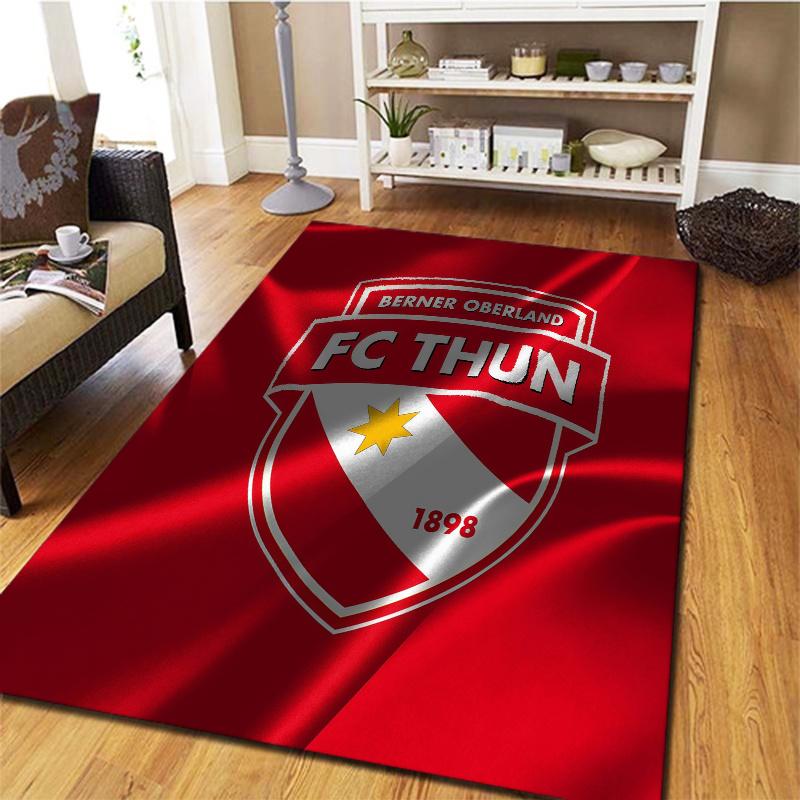 Fc Thun Logo Carpet Rug For Living Room Bedroom Home Sofa Decoration Kids Play Nonslip Floor Mat