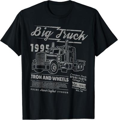 Camión Grande Camión Semirremolque Camiseta Retro Desgastada Regalo Camiseta Unisex