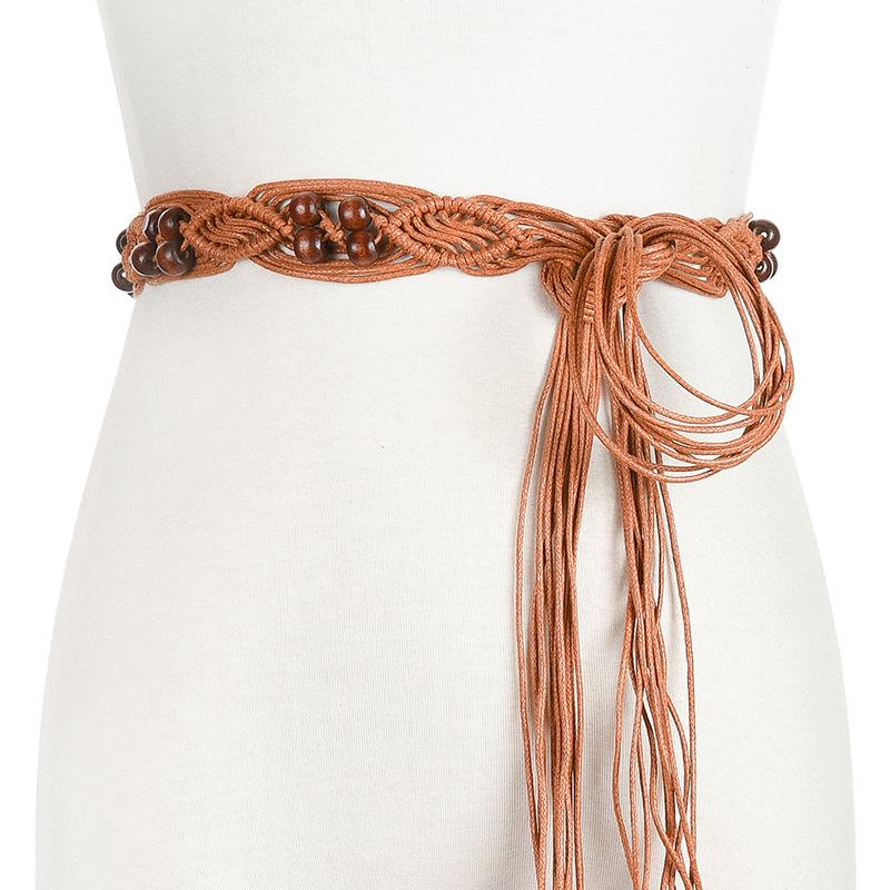 Ethnic Wax Rope Handmade Waistband Bohemian Waist Chain Belt Accessory 60-80cm