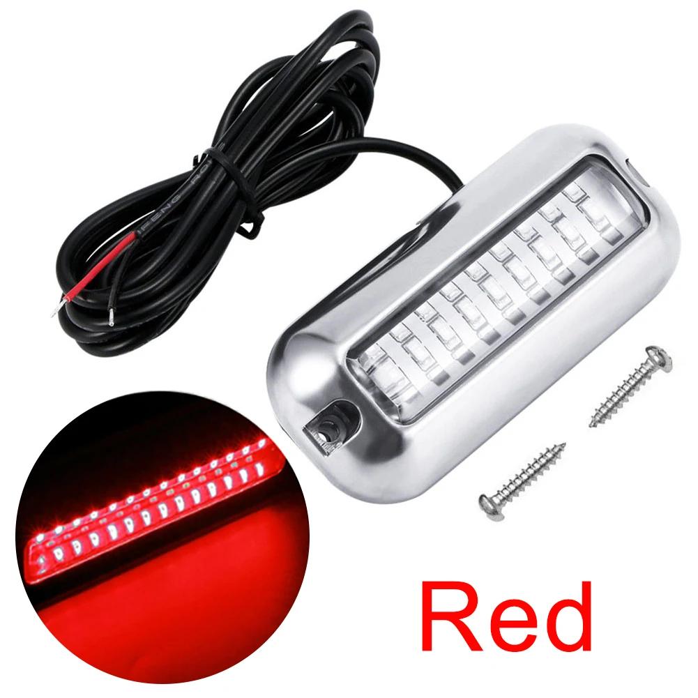 27LED Speedboat Lights Stainless Steel Underwater Pontoon 10-30V Marine Navigation Light IP68 Waterproof Yacht Boat Accessories