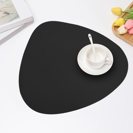 Western Placemat Color Oval Design Heat-resistant Easy To Clean Kitchen