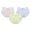 PurCotton Women's 5A Antibacterial Breathable Mid-Waist Cotton Underwear 3-Pack