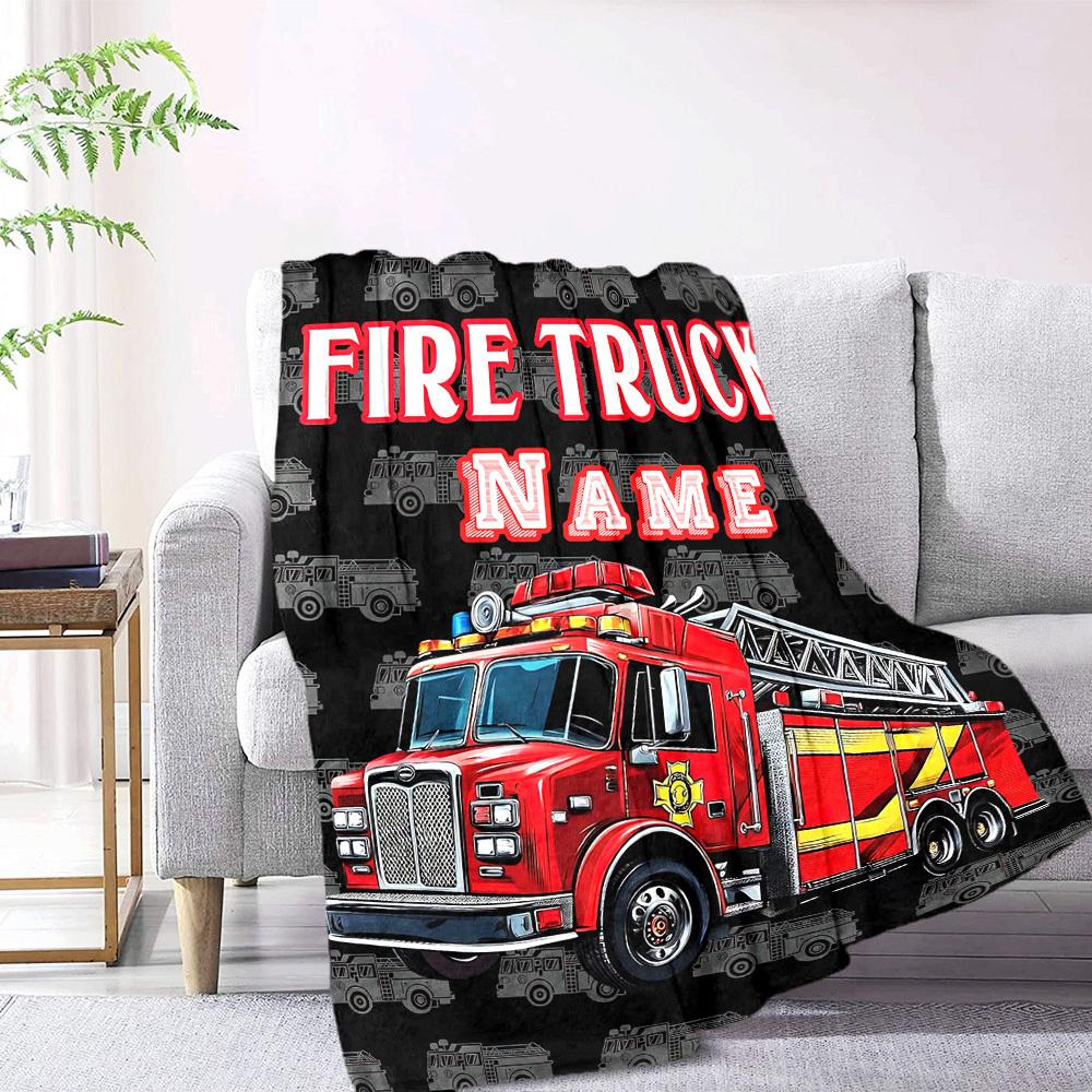 Fire Trucks A Comprehensive Guide To Their Types Uses And Safety Features Gift Customizable Blanket Customize Text Soft Cozy For Sofa Couch Office Bed