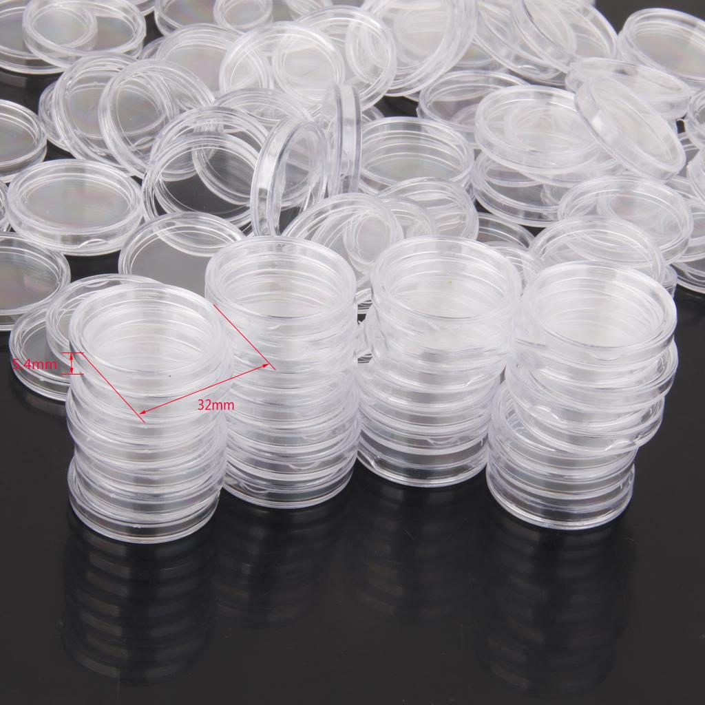 200x Coin Storage Display Capsules Protector Collector