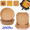 50/100/200Pcs Air Fryer Baking Paper Non-Stick Airfryer Baking Papers Round Air-Fryer Paper Liners Paper Kitchen Accessories 4