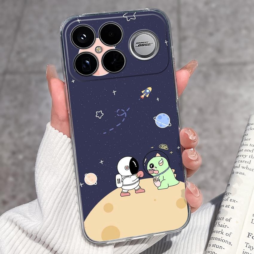 Covers For Xiaomi Poco F8 Ultra F8 F5 Pro F3 C50 C40 Mi Note 2 3 Transparent TPU Phone Case Cute Pet Dog Soft Silicone Dustproof Shell For Xiaomi Capa