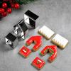 9Pcs Gingerbread House Biscuit Cutter Mold Set Stainless Steel Cookie Mold  New Year Party
