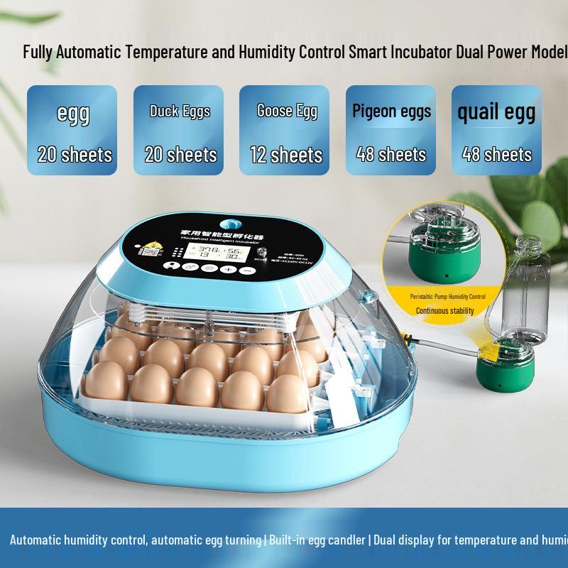 Smart Egg Incubator for Small Households - Ideal for Chicken, Duck, Goose, Pigeon, and Quail Eggs.