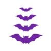 Barevné trojrozměrné halloweenské samolepky s netopýry, dekorační samolepky, party dekorace, samolepky na zeď