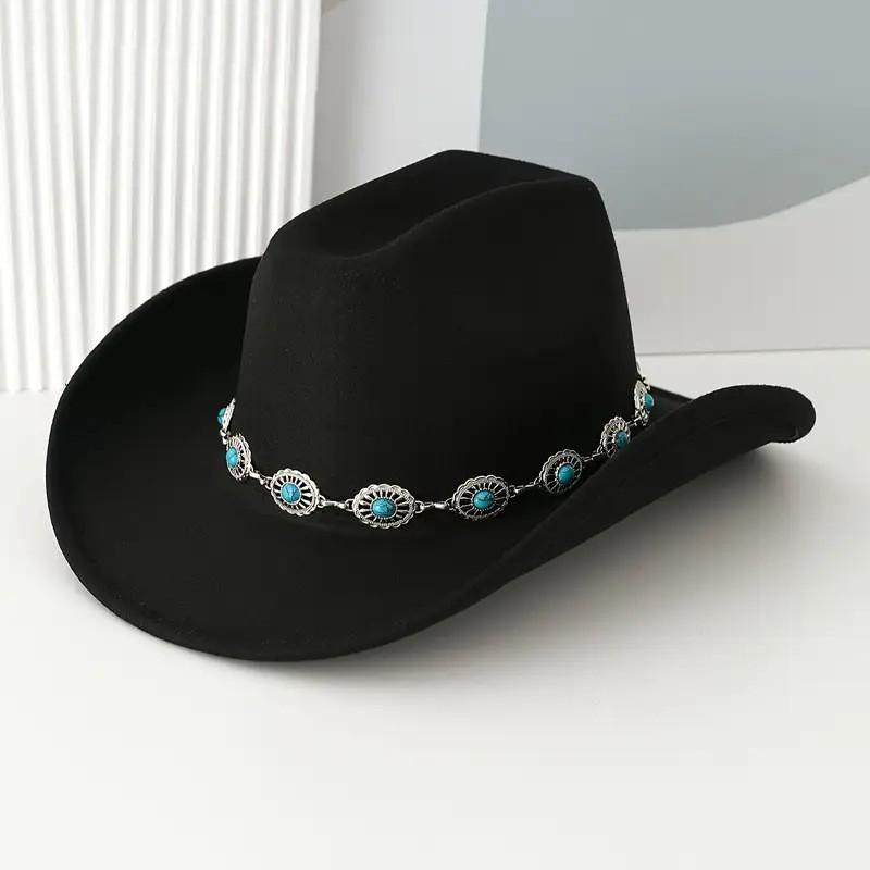

JYL TS DIY Tibetan Hat Winter Riding Cap Felt black_M(56-58cm） троянди рожеві кольору