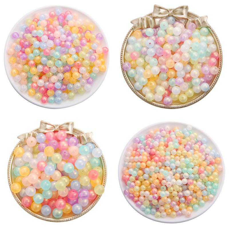 

Iridescent Acrylic Jelly Beads for DIY Jewelry & Hair Accessories Random Mixed Colors, 30g/pack
