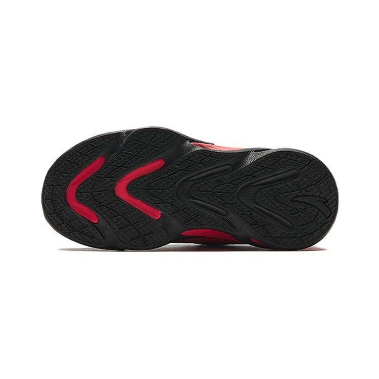 Anta Childrens Red Flame Comfortable Versatile Non-Slip Shock Absorbing Breathable Low-Top Running Shoes Kids Running Shoes Black 312419912-3
