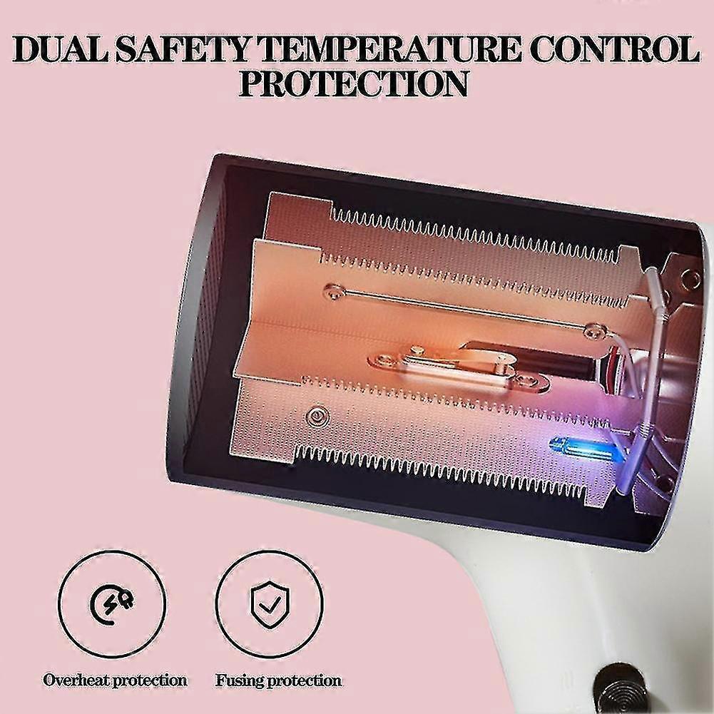 Wireless Rechargeable Hair Dryer Portable Hot And Cold Wind Hair Dryer For Outdoor Travel-Black