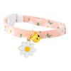 Pet Collar Safety Buckle Adjustable Bell Sunflower Dog Cat Neck Strap