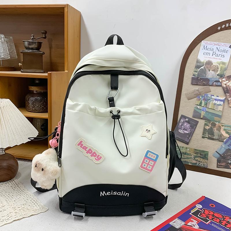 Summer new backpack female fresh and cute college style large capacity backpack junior high school college student class bag
