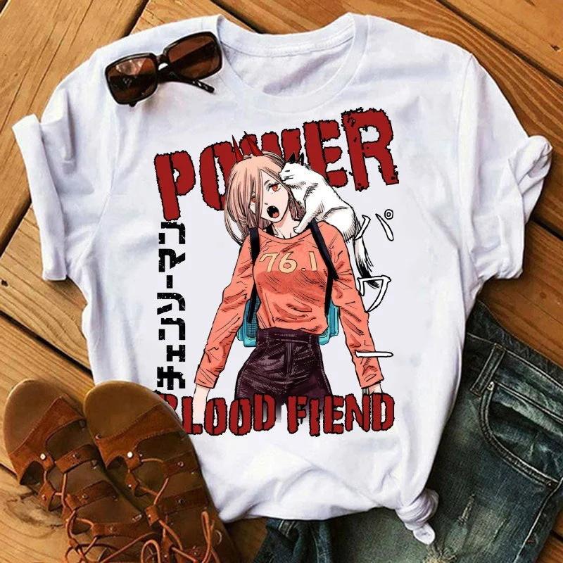 Japanese Anime Chainsaw Unisex Graphic Print T Shirt Unisex Unisex Fashion Casual Crew Neck Short Sleeve Plus Size Unisex T Shirt