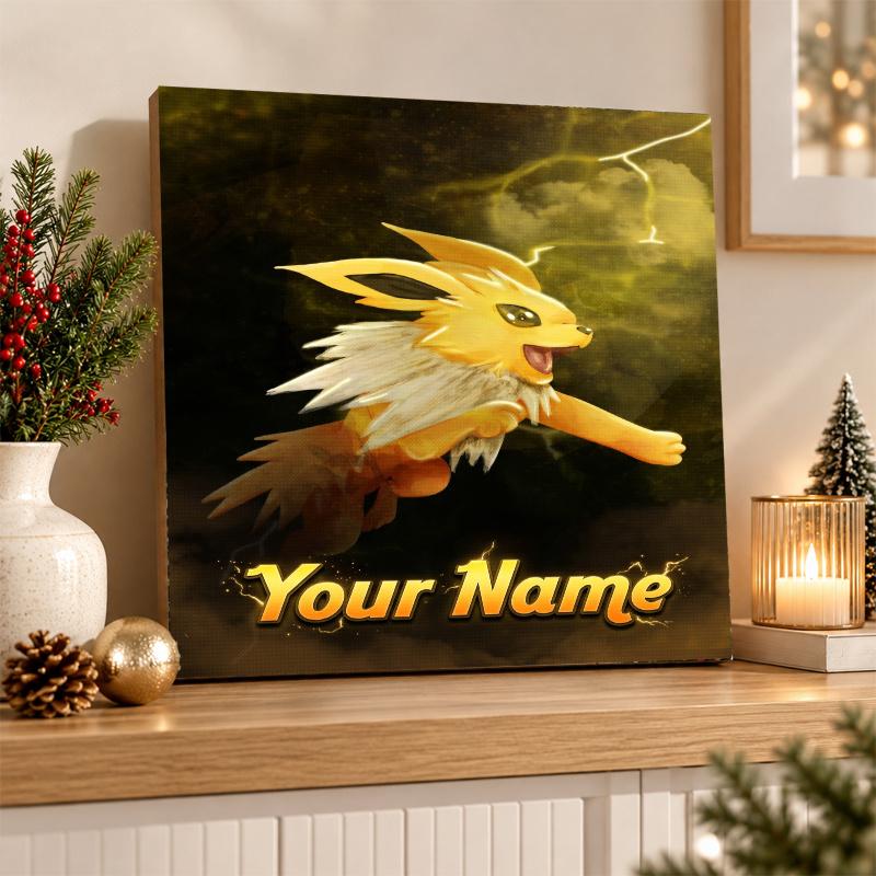 Jolteon Custom Name Diamond Painting Personalized 5D Full Drill DIY Diamond Art Home Decor