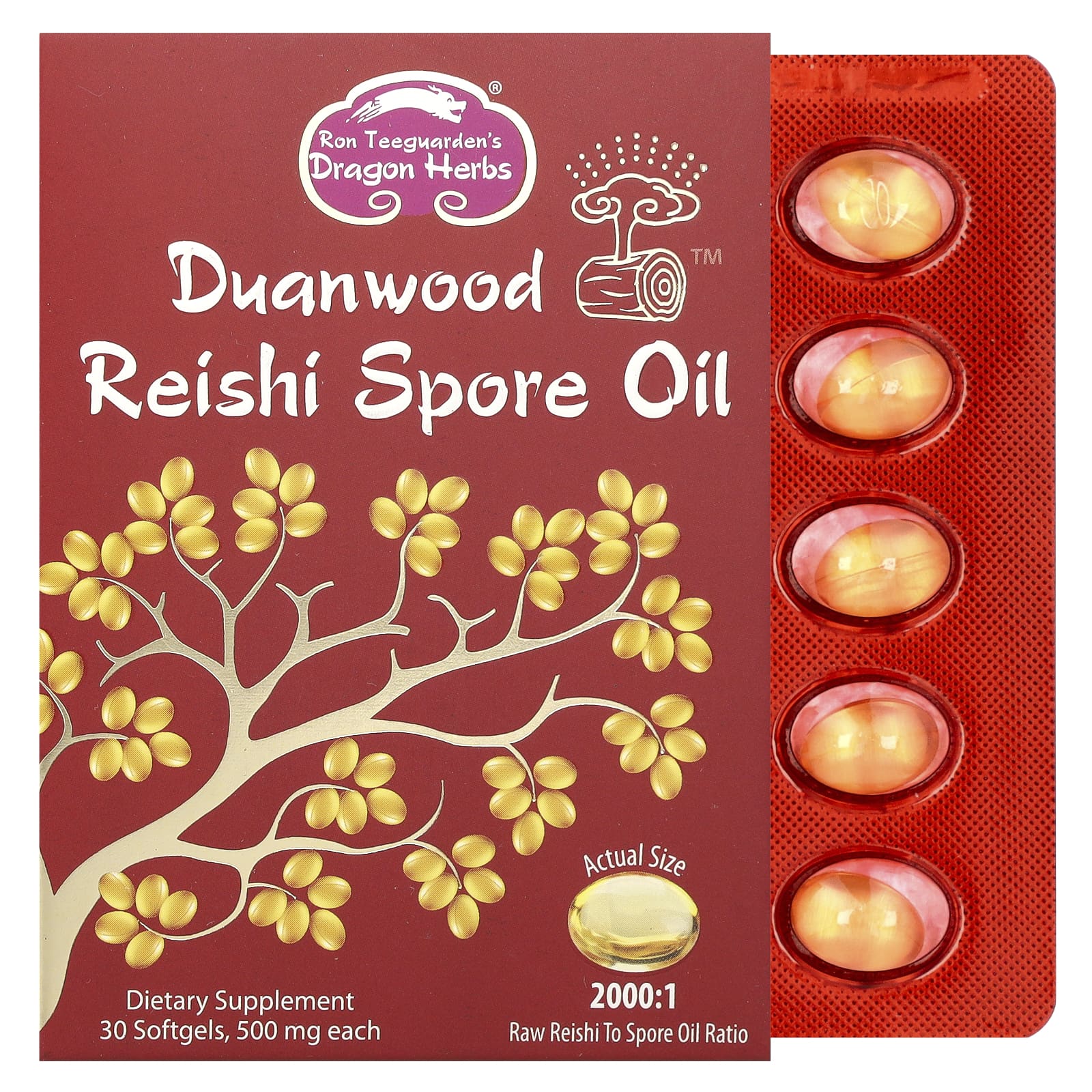 

Duanwood™ Reishi Mushroom Spore Oil, 500Mg, 30 Softgels