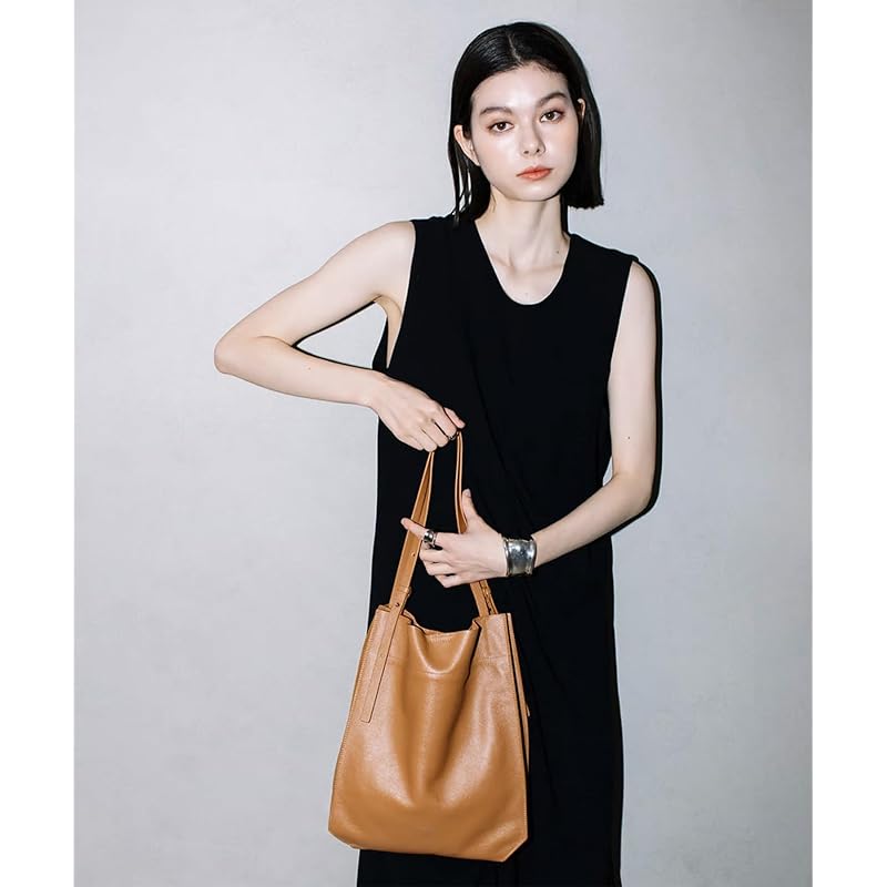 [BEAURE]Bure A4 Vertical Tote Bag with Gusset Genuine Leather Cow Side Cow Leather (CML)