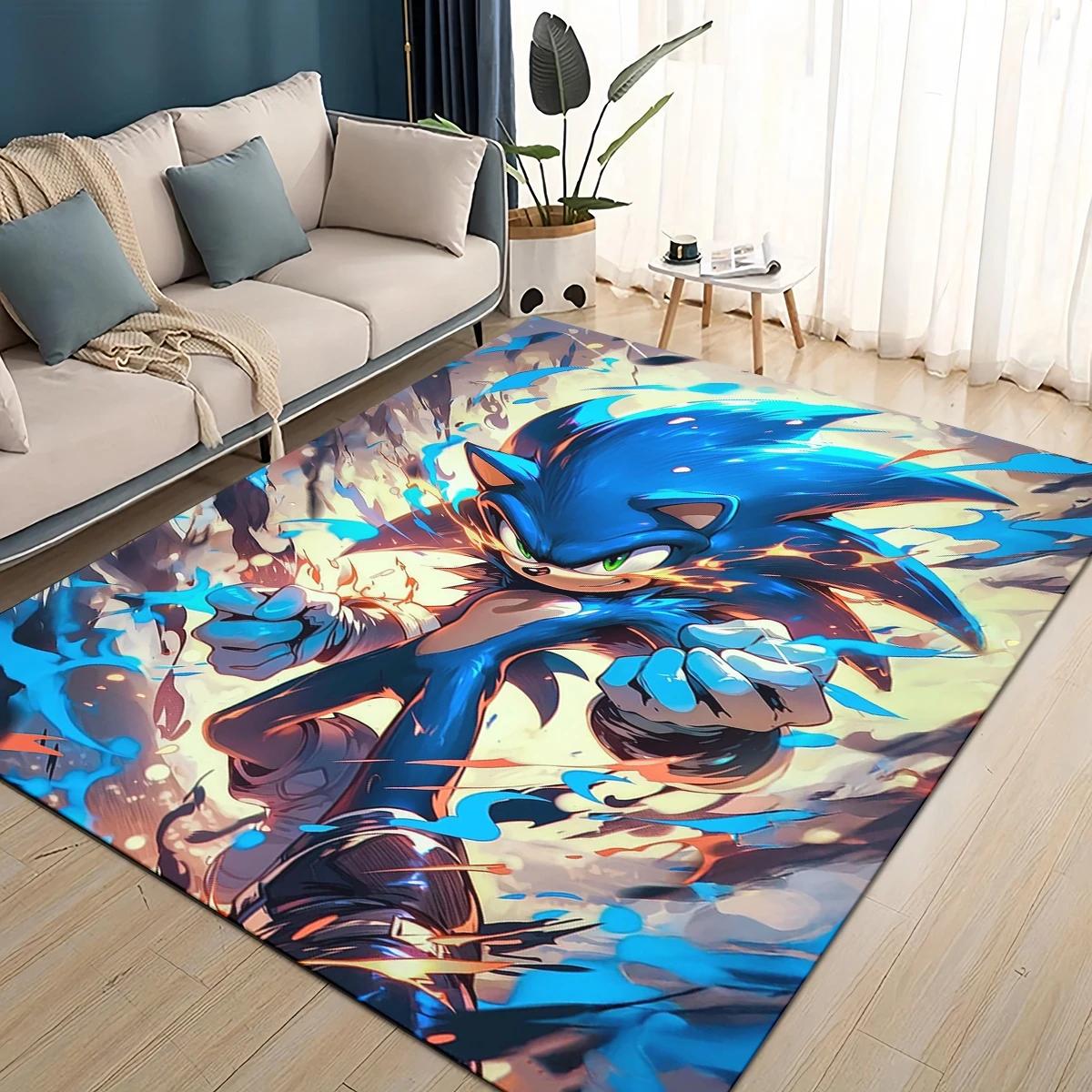 

Cartoon 3D S-Sonics Retro Carpet Rug for Living Room Bedroom Home Sofa Decoration,Kids Play Non-slip Floor Mat 40x60cm( 15x23in )