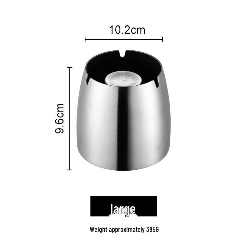 Thickened Stainless Steel Ashtray with Lid for Home, Cafe, or Hotel