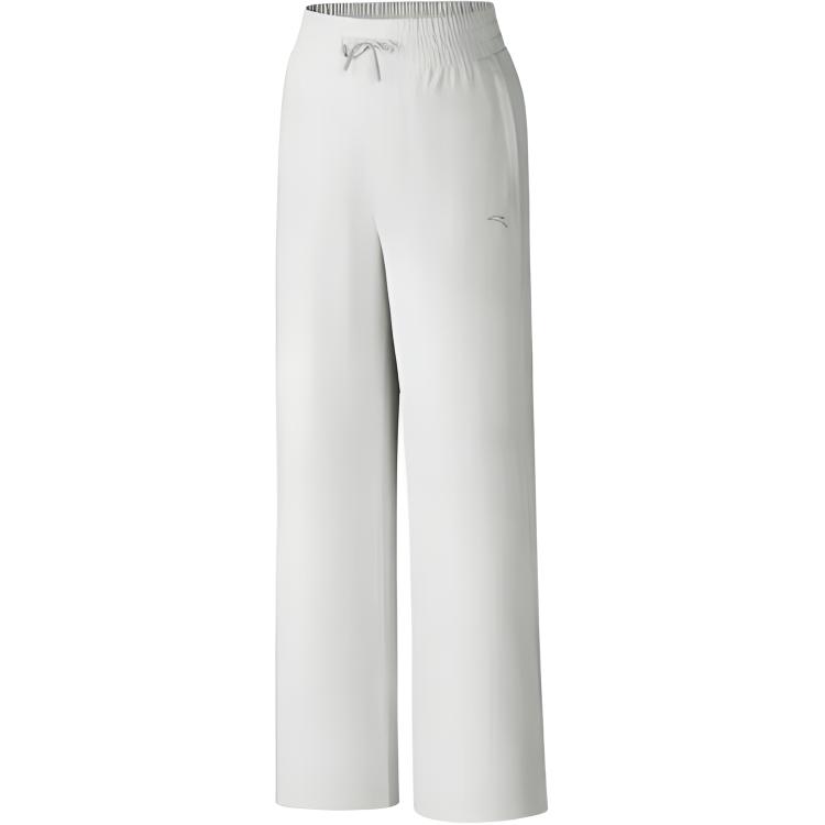 Anta Training Series Solid Color Mid Waist Drawstring Breathable Loose Casual Pants Women Bottoms 162537316-3