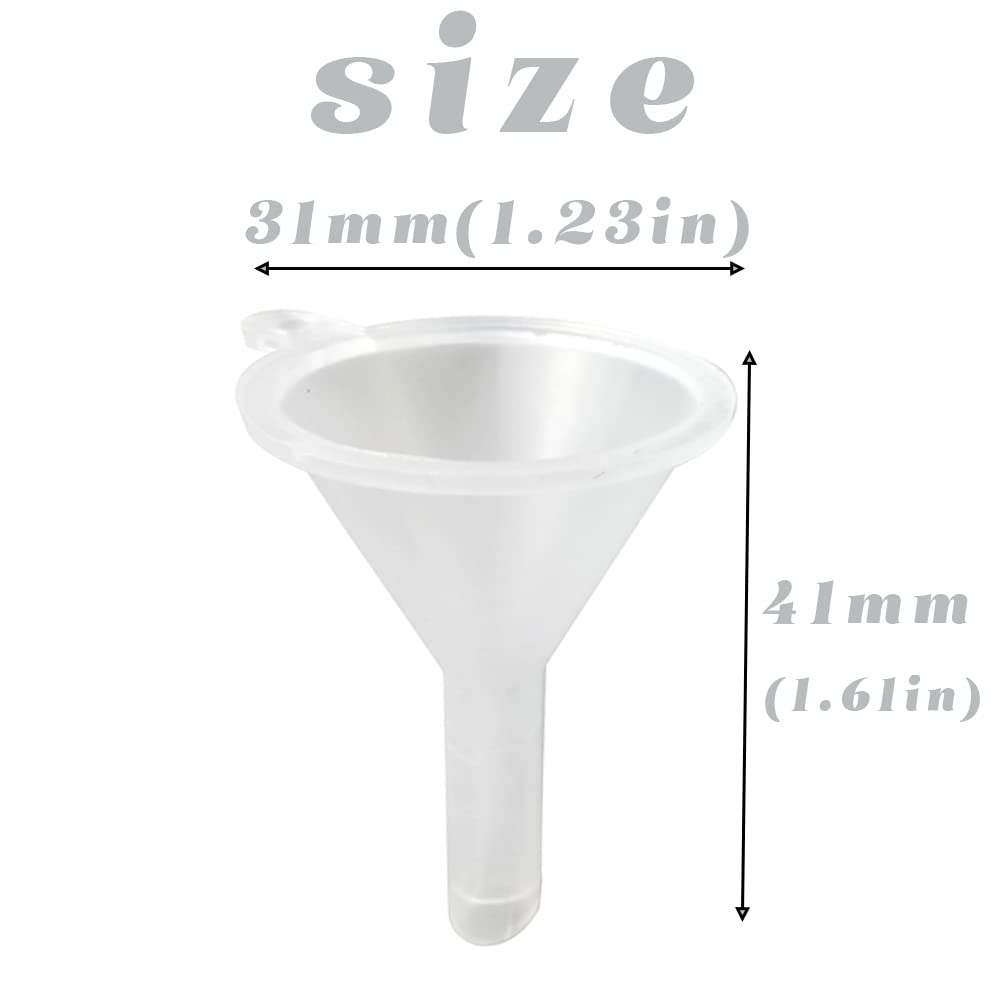 100pcs Small Funnels for Kitchen Mini Liquid Oil Plastic Funnels Kitchen Gadget Empty Bottle Packing Tools Perfume Spice Funnels