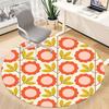 1pc Floral Pattern Office Round Area Rug,  Mat Suitable For Office, Under Office Chairs Bedroom Living Room Home Decor, Room Deco