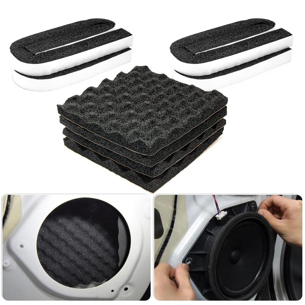 MSLANE Speaker Back Absorption Material 200mm X 20mm X 200mm 4 Sheets Soundproof Tape 20mm X 25mm X 600mm 4 Sheets Deadening Microphone Holder