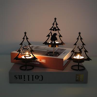 1Pcs Kerzenhalter Weihnachten Leuchter Frohe Weihnachten Decor Frohes Neues Jahr