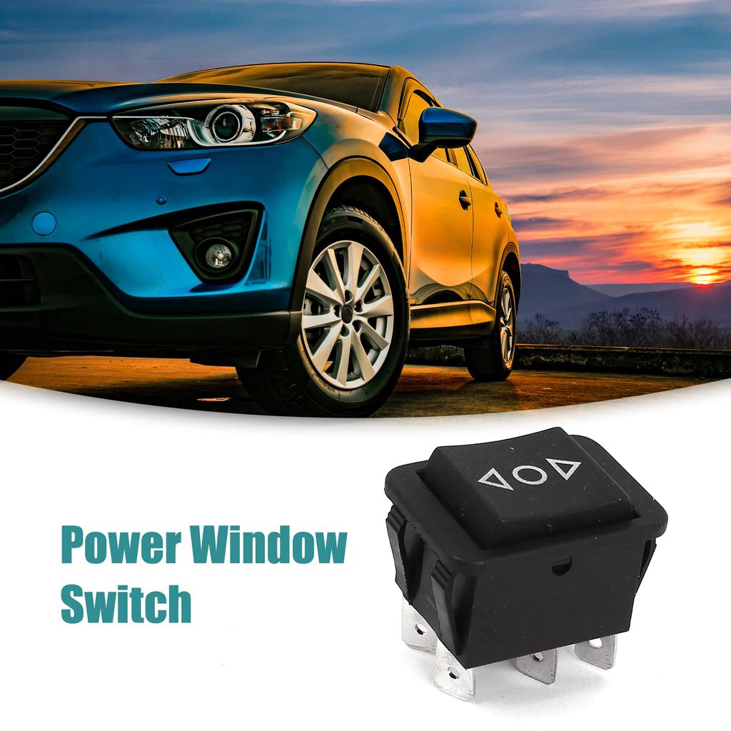 ACROPIX Window Rocker Switch Car On/Off Instant Power Universal Black 1 Pcs