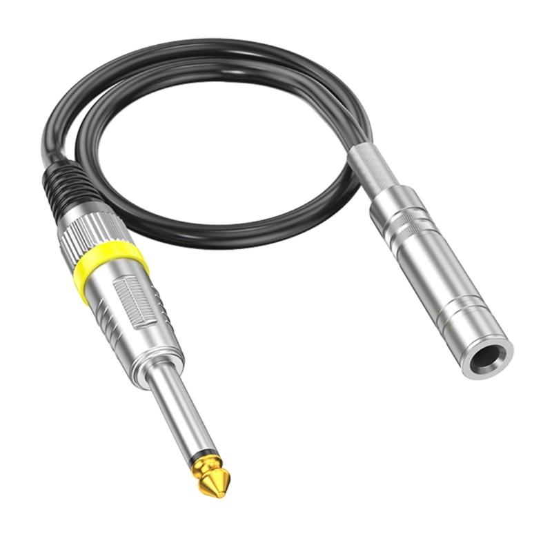 

6.35mm Male To Female Auditory Cable Gold Contacts Connectors Double Shielding For Home Theater Systems