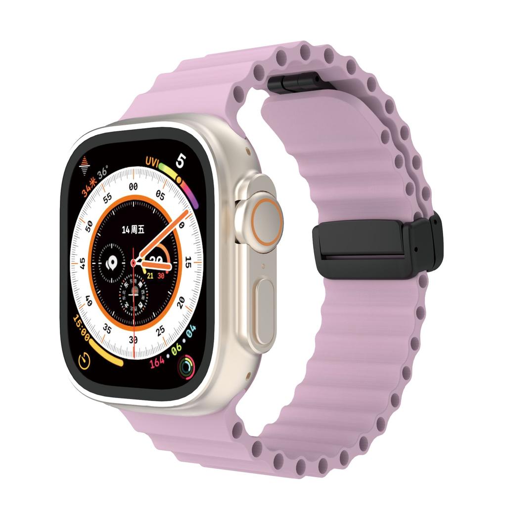 Ocean for Apple Watch Ultra Band 49mm 45mm 44mm 40mm 41mm 38mm Magnetic Strap Silicone correa Bracelet iWatch Series 9 8 7 6 SE