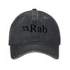 Rab Logo Opraná Plátěná Baseballová Čepice Klasická Outdoorová Dobrodružná Čepice pro Unisex a Ženy