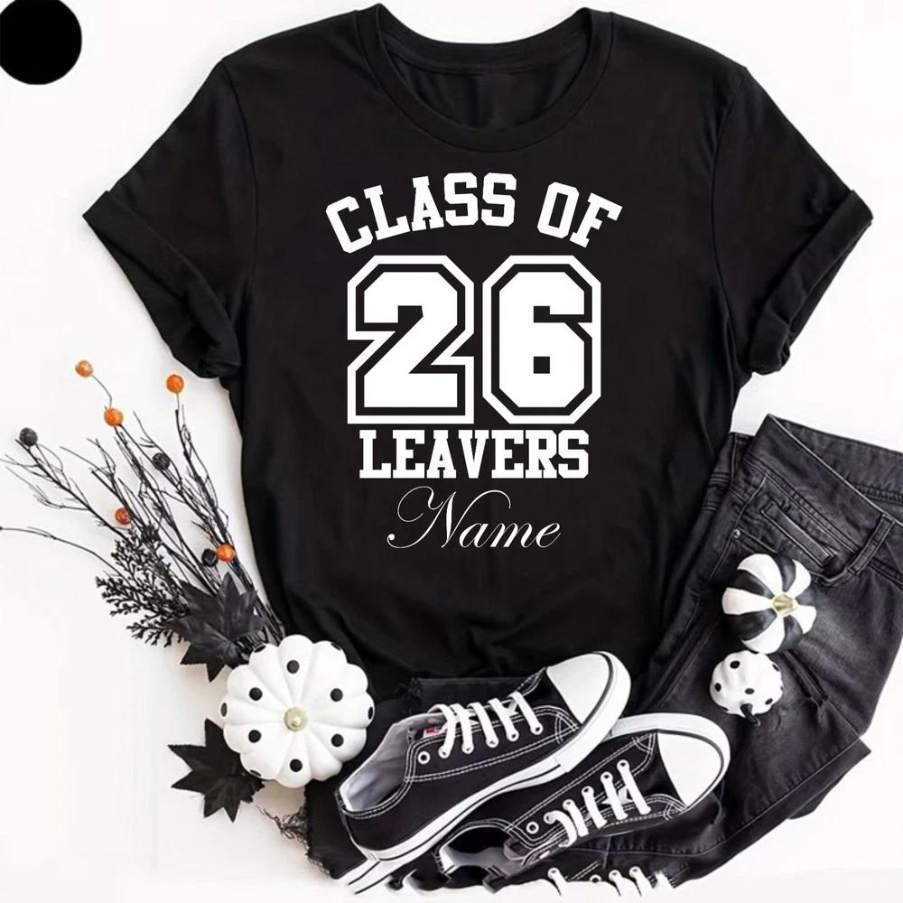 School Leavers Class Of 2026 Unisexs Kid TShirt Personalise Name Boys Girls Unisex S