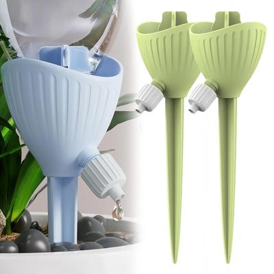 2Pcs Self Watering Spikes for Plant, Self-Watering System Stakes, Automatic Plant Watering Devices with Adjustable Release Valve