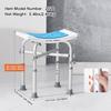 Shower Chair, Adjustable Height Shower Stool with Crossbar Support, Shower Seat for Inside Shower or Tub, Non-Slip Bench Bathtub Stool Seat for