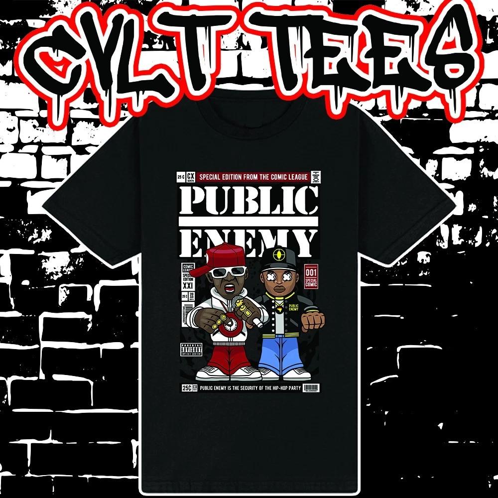 Men s and Women s T-shirts Public Enemy Comic Book Cover style Tee ~ 100% Cotton S