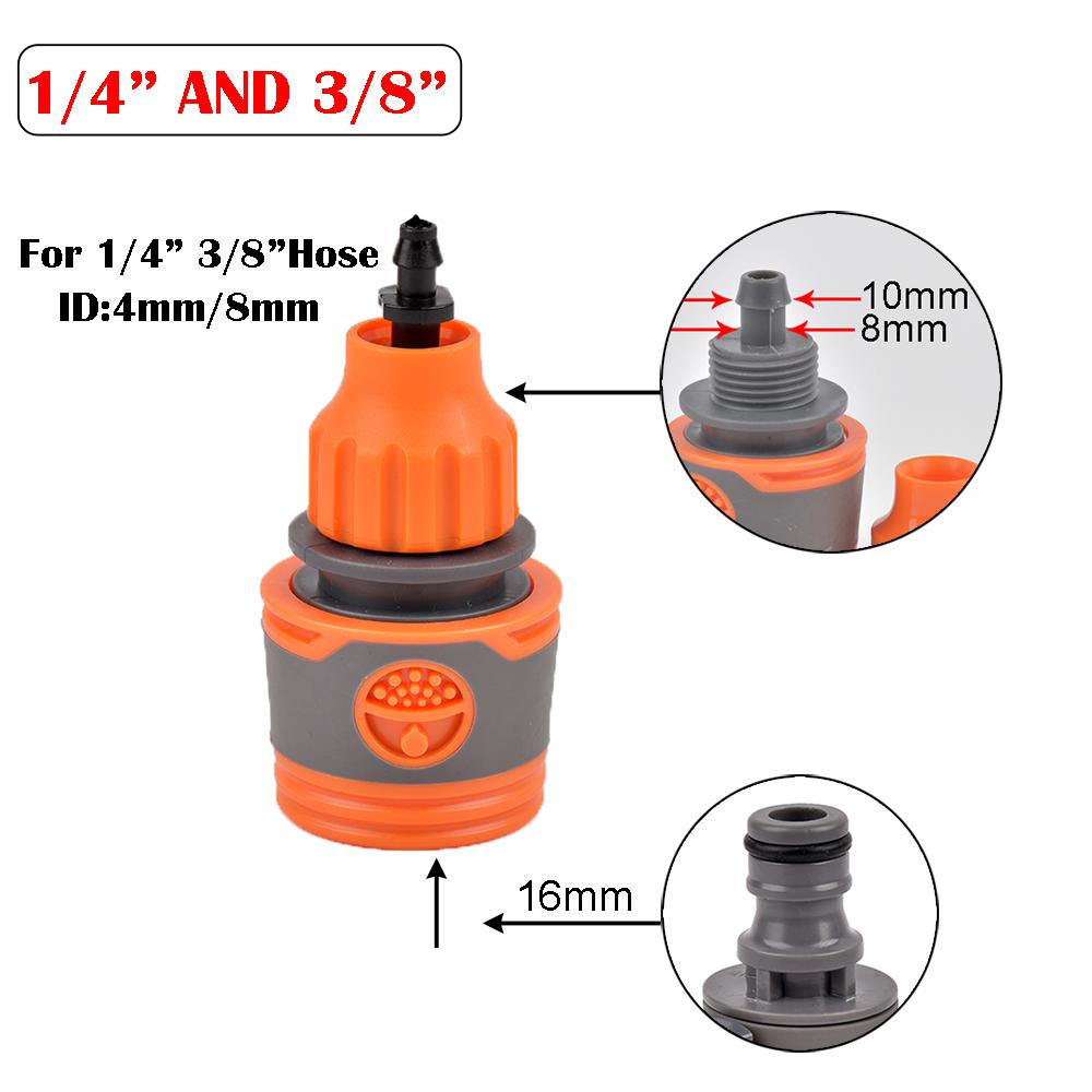 Garden Hose Quick Connector 1/2 3/4 1 Inch Pipe Coupler Stop Water Connector 16/20/32mm Repair Joint Irrigation System Fitting
