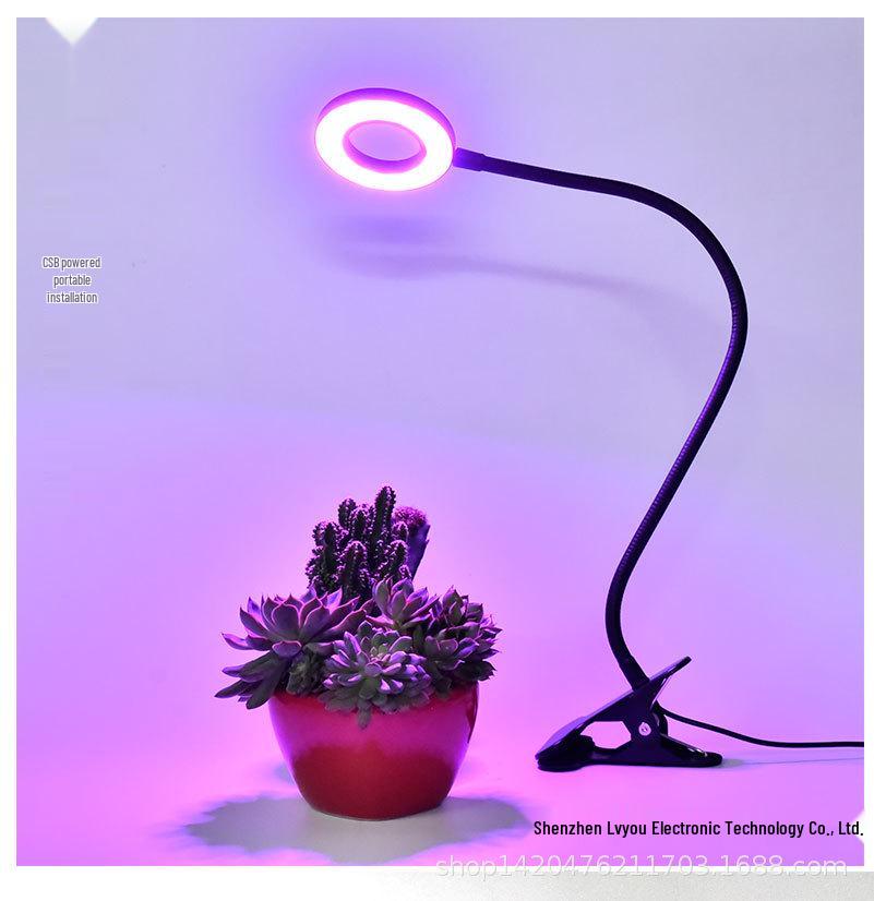 USB LED Plant Grow Light - Indoor Supplemental Light for Flowers, Bonsai, Succulents, 5V Small Table Lamp