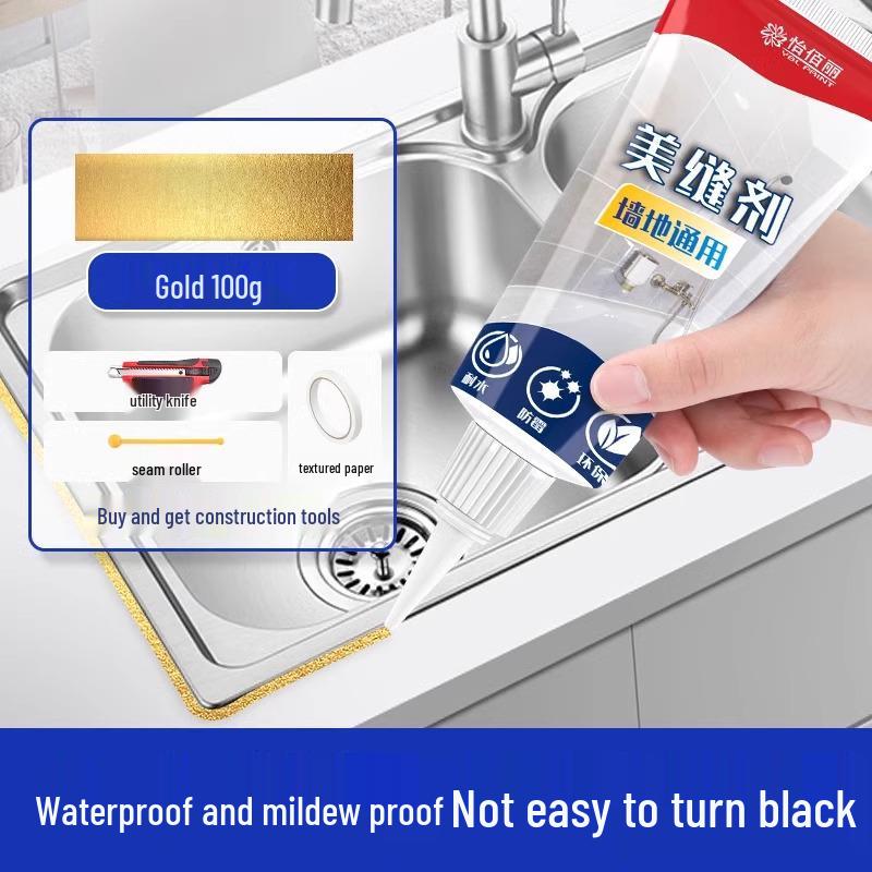 Beauty Edge & Skirting Board Water-Based Caulk for Seam Filling and Gap Sealing, Same Color Paste