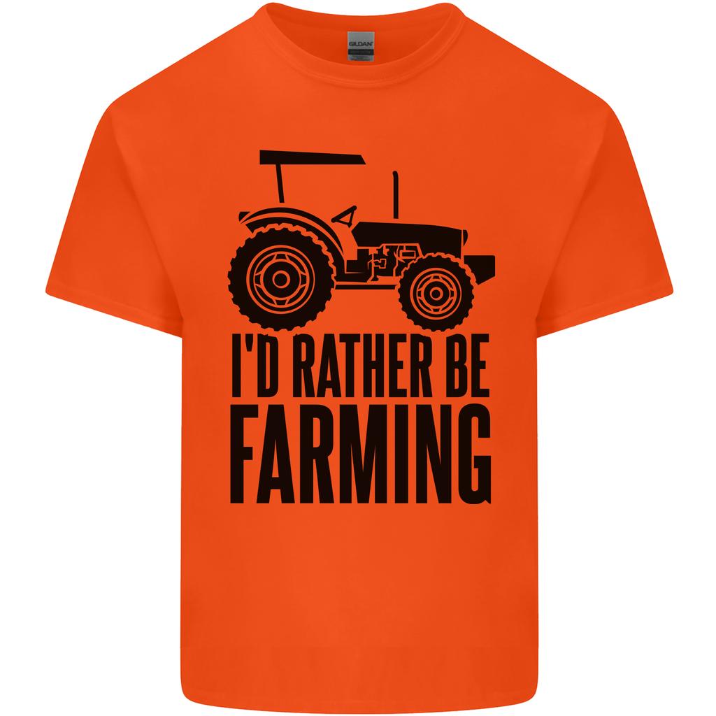 Id Rather Be Farming Farmer Tractor Unisexs Light Cotton TShirt