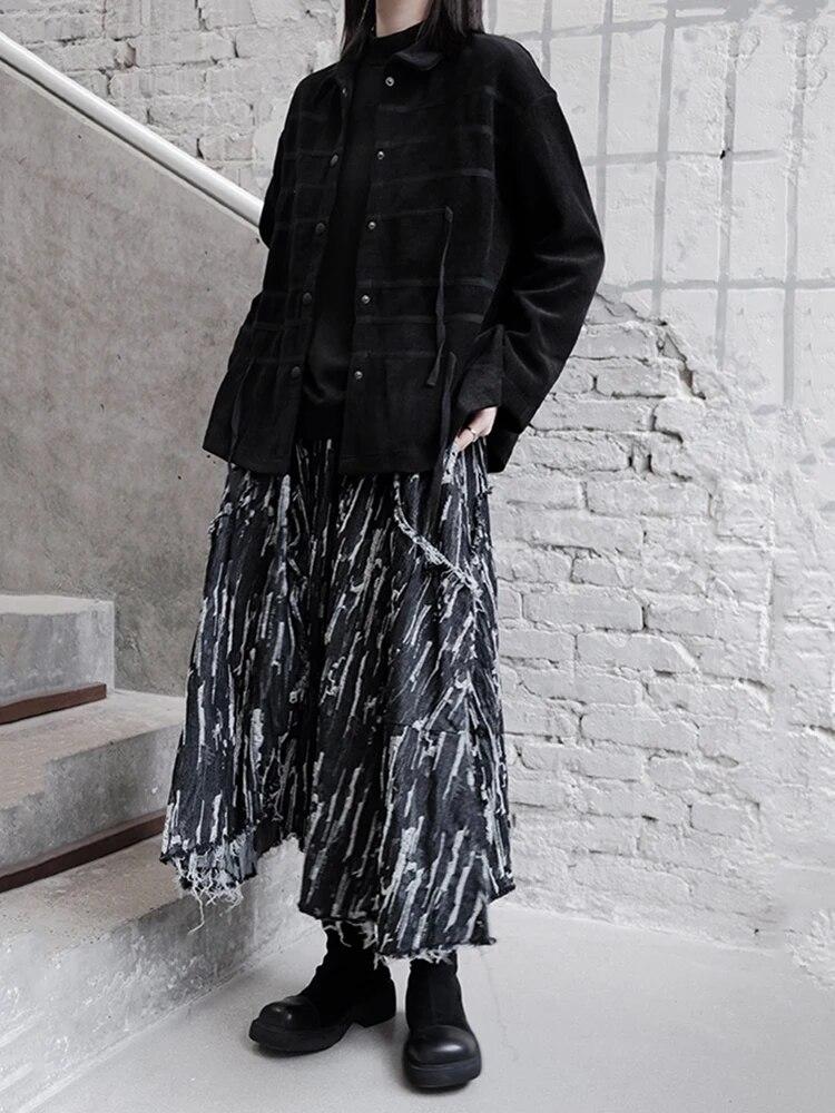 Xitao Female Irregular Skirt Fashion Elastic Waist ZY7970