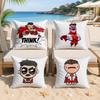 IInvincible Omni Man Cushion Cover Silky Short Plush Invisible Zipper Dustproof Sofa Pillow Case For Home Decor