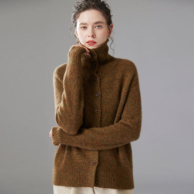 Fanzhen Women's Thick Cashmere Cardigan