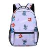 25 Casual Backpack, Digital Printing Full Print Student Schoolbag Cartoon Animation Backpack