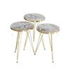 Nesting Table Gold Efes Wire 3 Piece